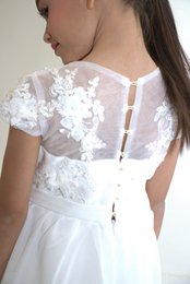 Ceremonial dress JEANNE - White - Size: 130 cm (7/8 years)
