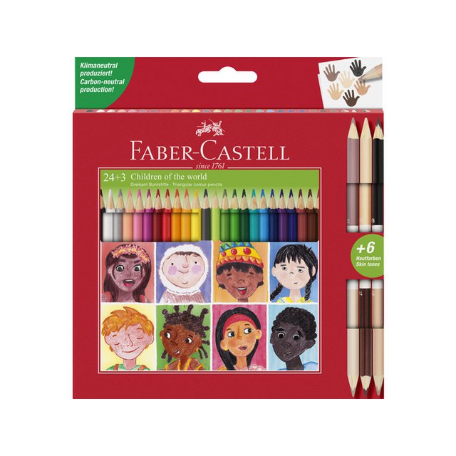 Colored pencil FC Triangular 24+3pcs. Children Of The World 24x triangular