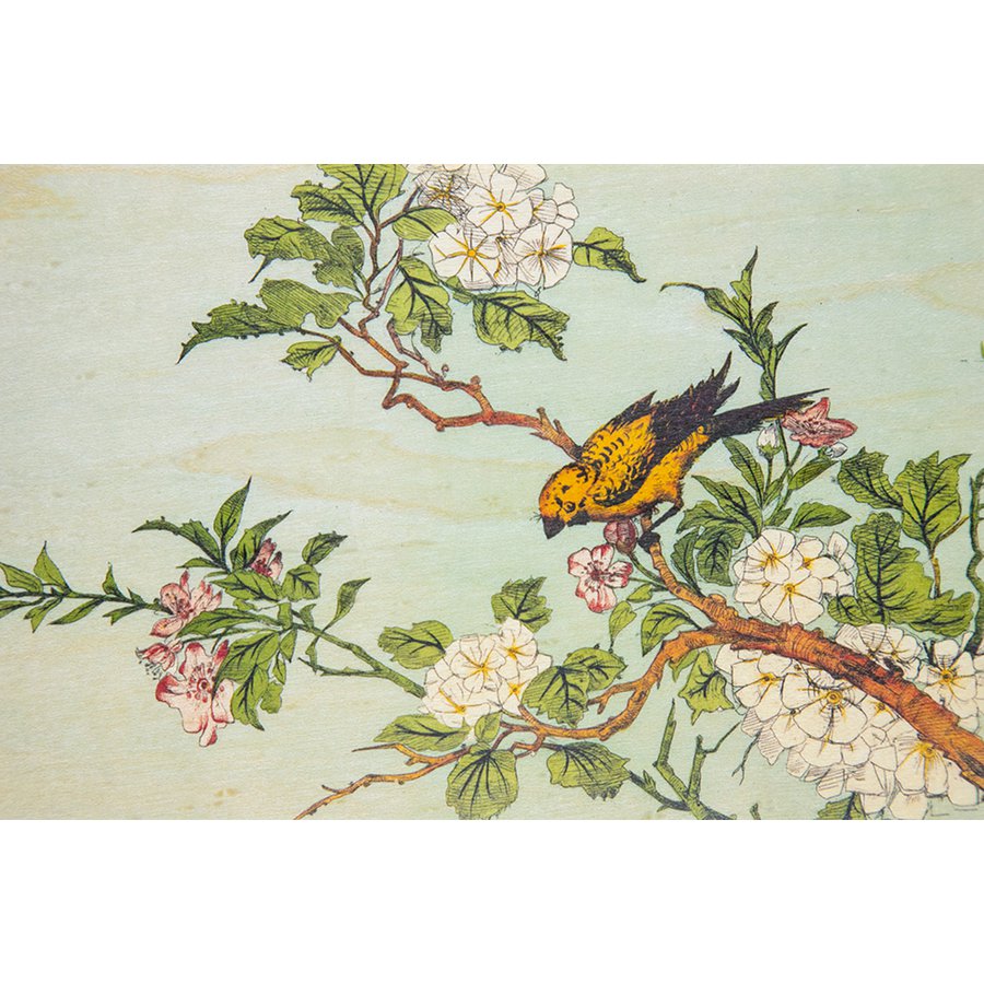 Blomster ornamenter bnf træ postkort