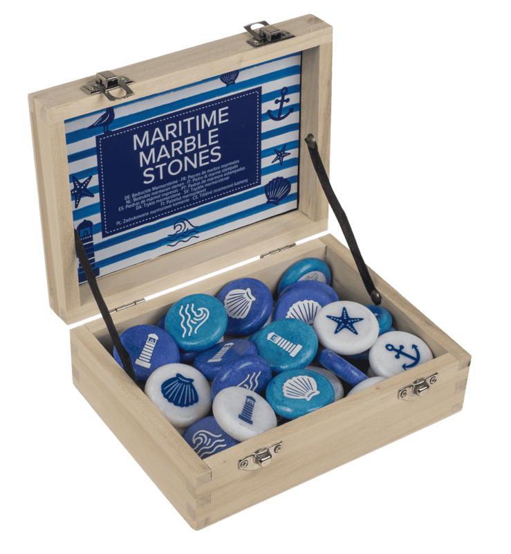 Printed marble stones, Maritime. 3,5 cm,