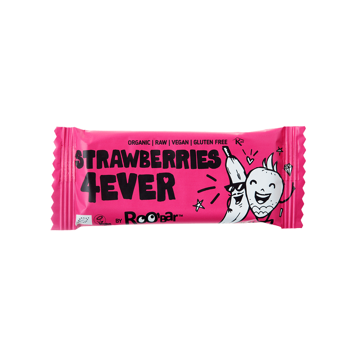 Strawberries 4ever Bar, organic, Roobar, 30g