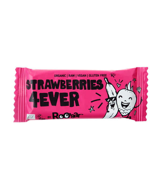 Strawberries 4ever Bar, organic, Roobar, 30g