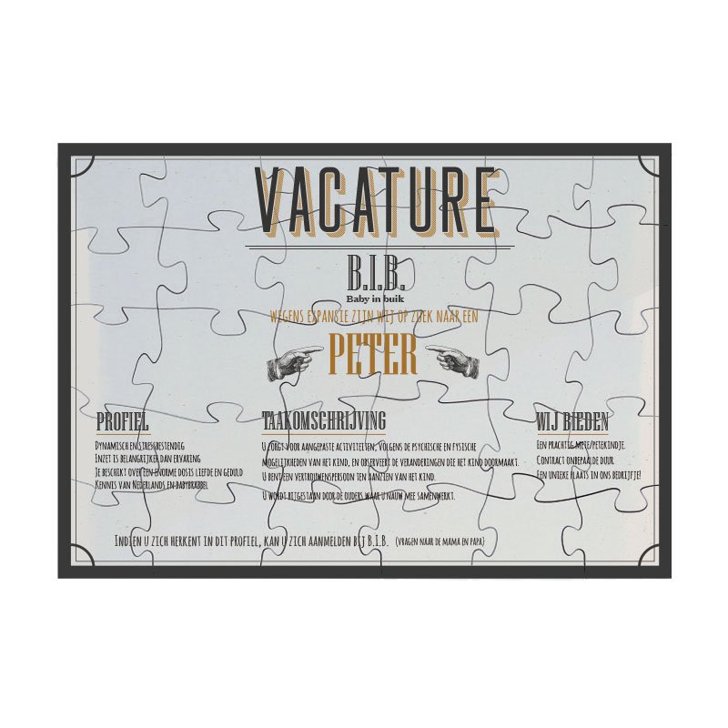 Puzzle - Vacance Peter - Veux-tu devenir mon parrain ? - Marron/gris