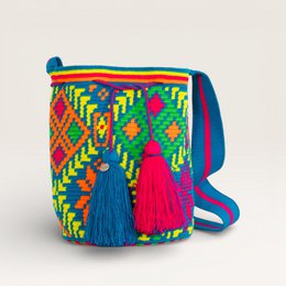 Geometrisk crossbody taske L | Cerulean