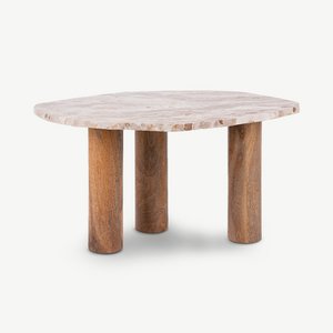 Organic Coffee Table, Marble, Wood