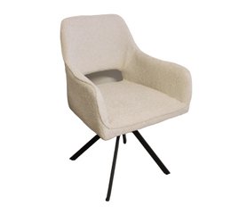 Spisestuestol Nova 360 grader drejelig! Chenille Beige