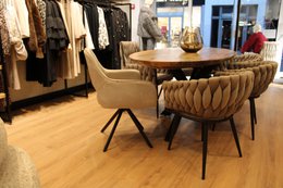 Spisestuestol Nova 360 Degree Roterbar Velvet Sand Taupe