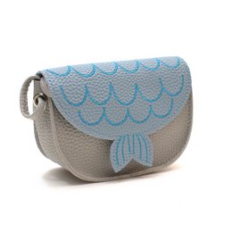 Adjustable animal shoulder bag for children "mermaid" - Asnee Blue