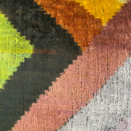 Velvet Ikat Kussen Multicolor Trend 60x40 cm