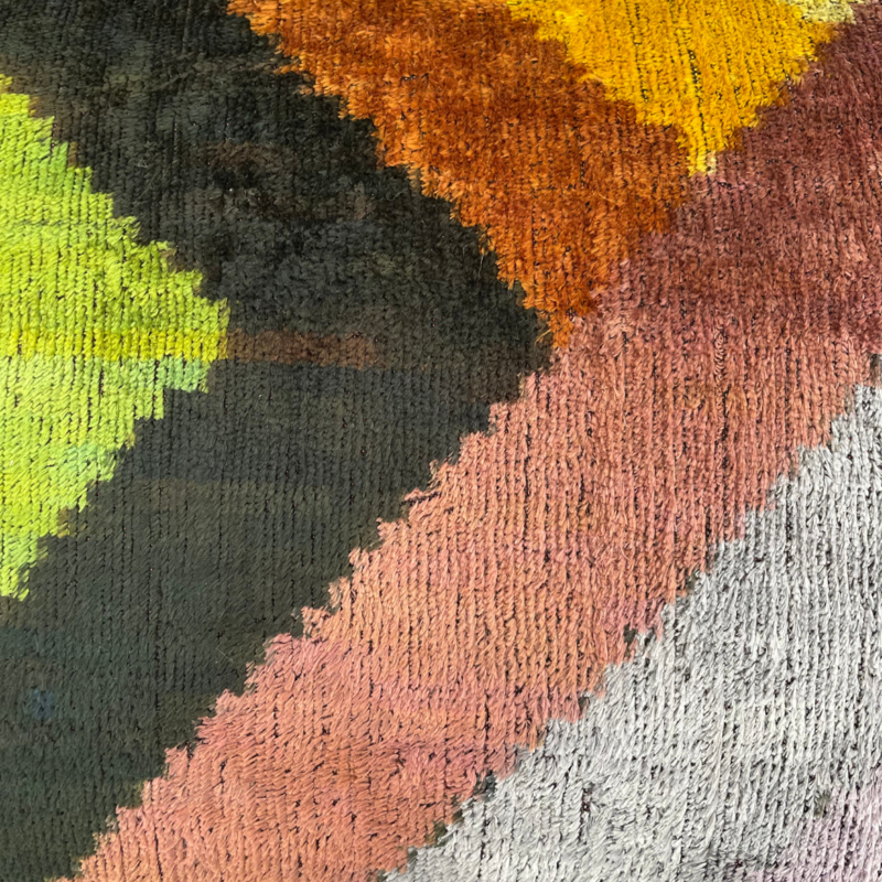 Velvet Ikat Kussen Multicolor Trend 60x40 cm
