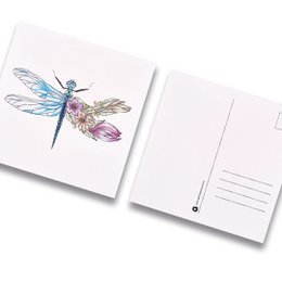 Kaart libelle kleur zonder envelop