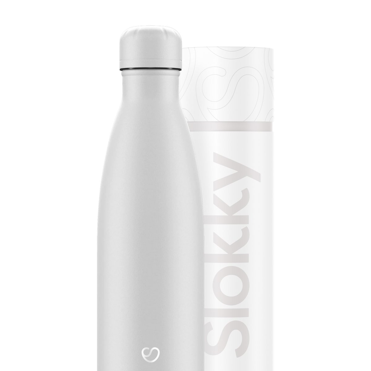 Slokky Mono White Bottle & Lid - 500ml