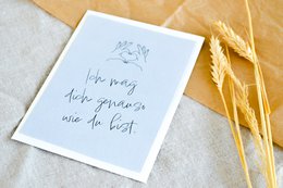 Postkarte "Ich mag dich genauso, wie du bist"