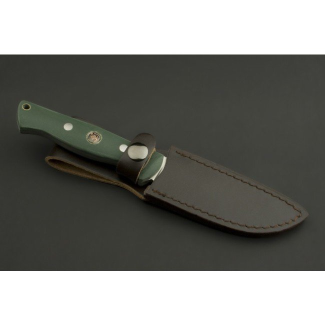 ED MAHONY Pathfinder, jachtmes, G-10 met Iers moskleurig handvat, 440C