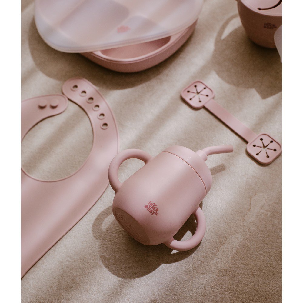 ANTI-DRIP CUP + SILICONE STRAW- DARK PINK