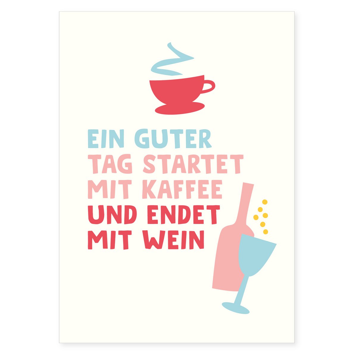 Postkarte "Ein guter Tag" aus Recyclingpapier