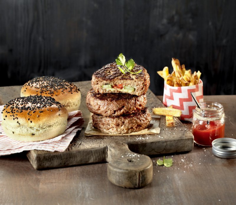 Filled Burger Press