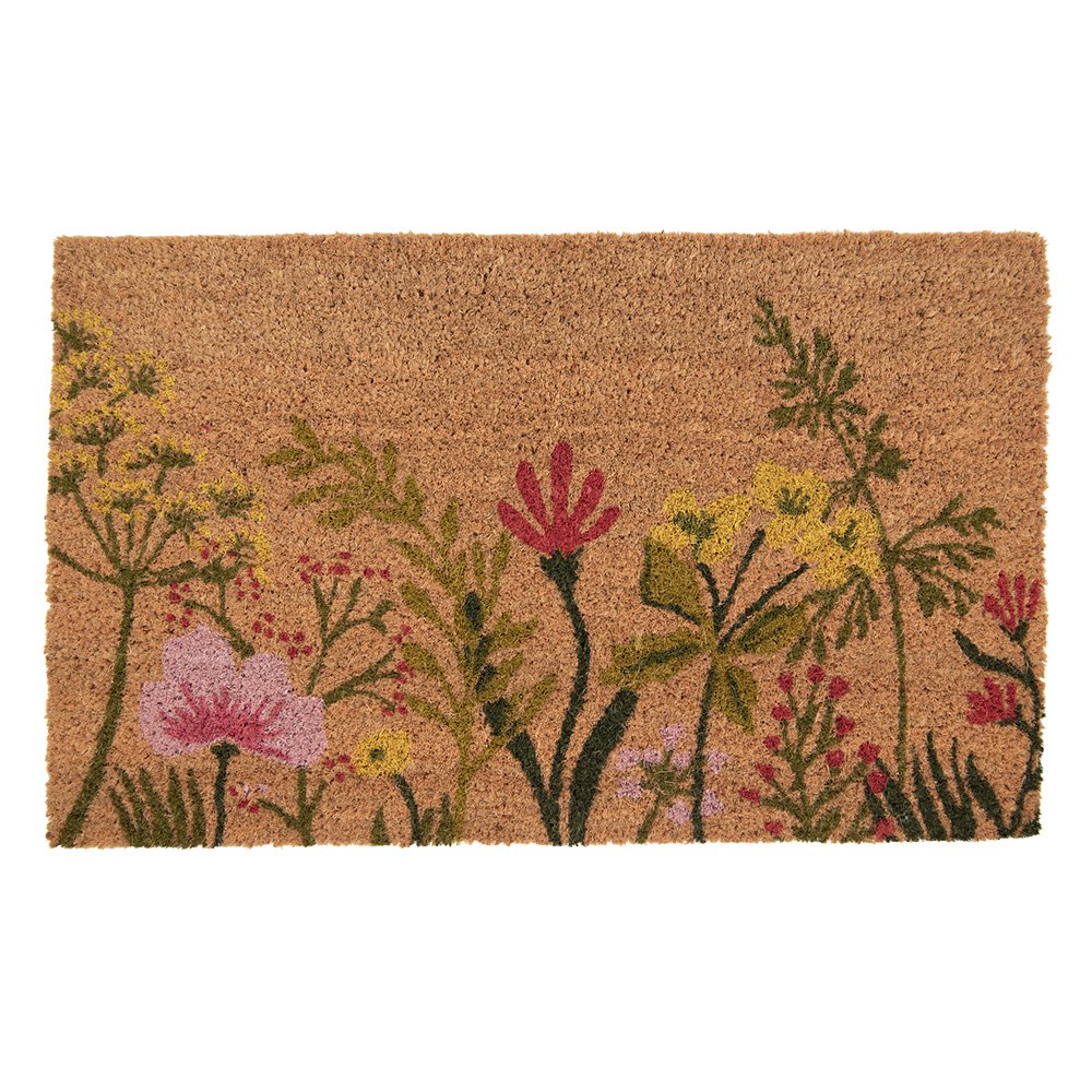 Fußmatte 75x45 cm Braune Kokosblüten Kokosmatte