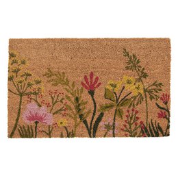 Doormat 75x45 cm Brown Coconut Flowers Coconut Mat