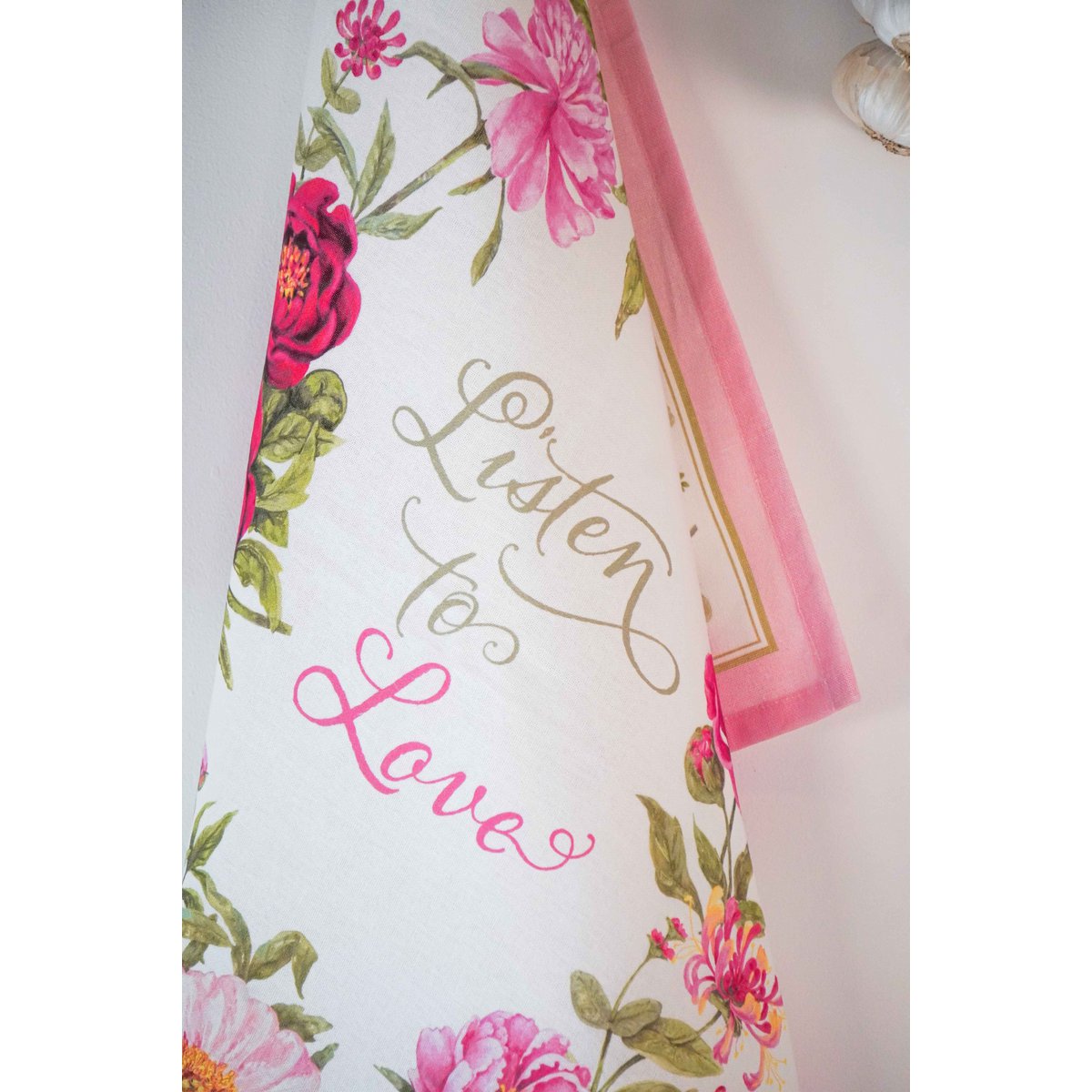 Asciugapiatti Peonia rosa 50x70 cm Isabelle Rose