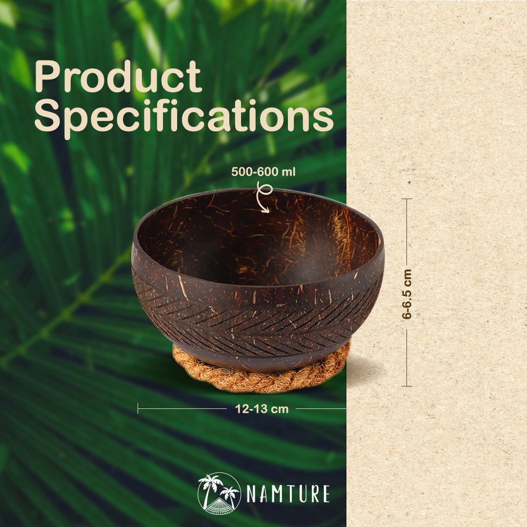 Coconut Bowl Set M • Eco Friendly • Arrow