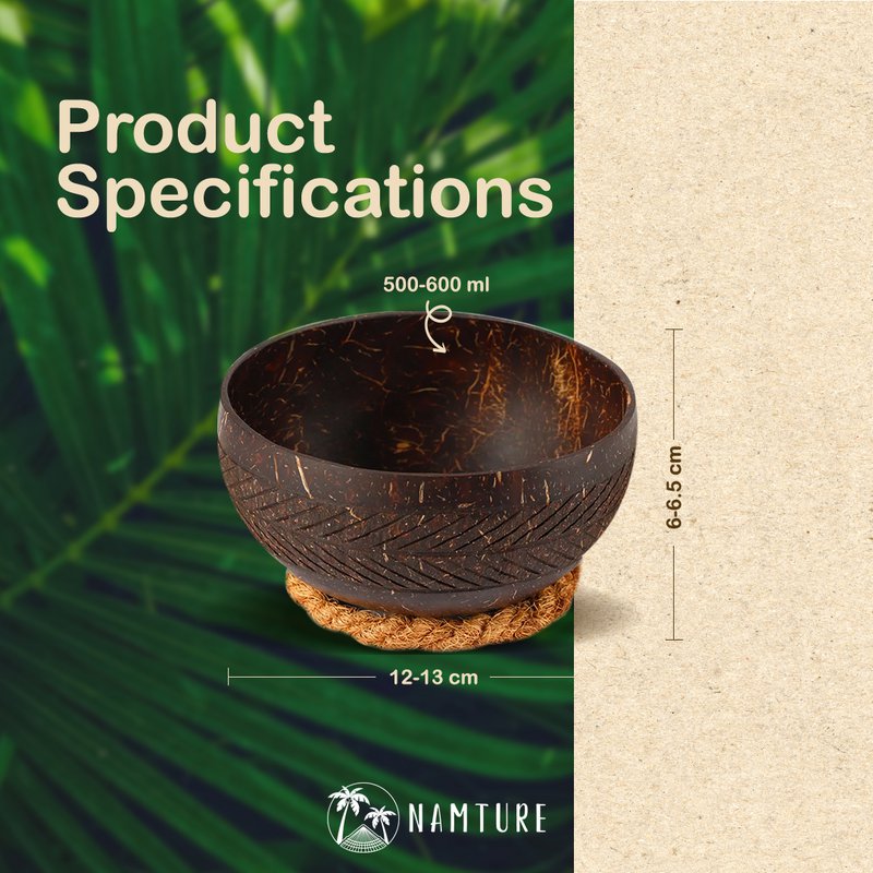 Coconut Bowl Set M • Eco Friendly • Arrow