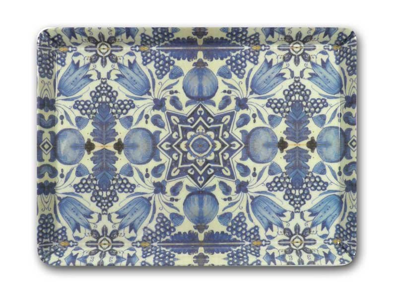 Midi serving  tray (27 x 20 cm), Delft Blue tulips