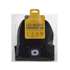 Hat with Rechargeable and Removable LED BLACK