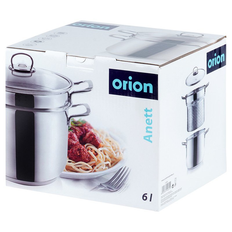 Acciaio a pasta con coperchio di vetro anett 6 l 3 pezzi