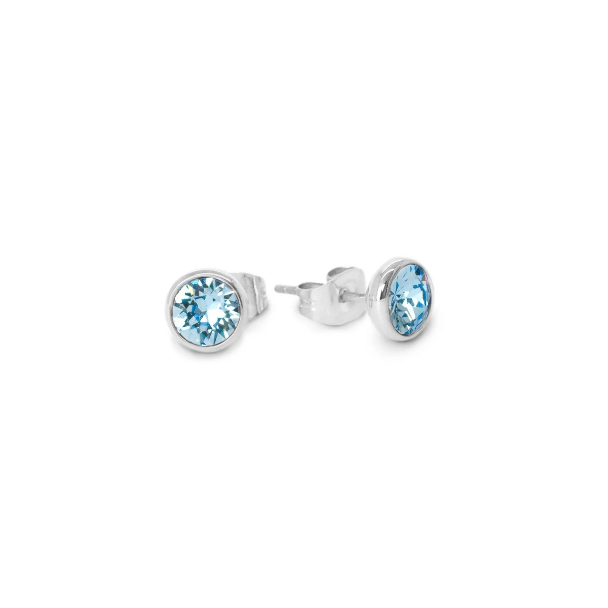 Melano Friends Mabel CZ Oorbellen Zilverkleurig Aquamarine