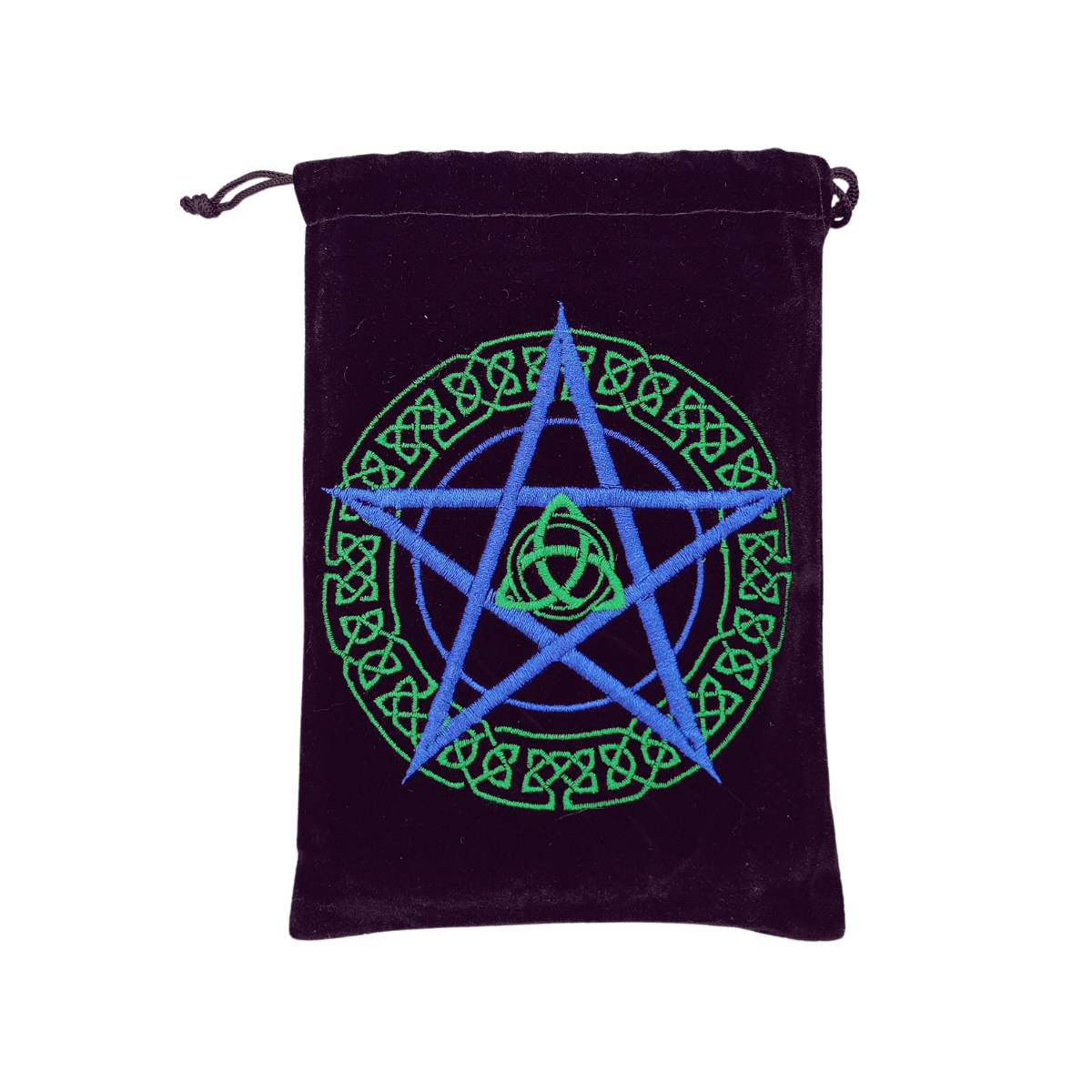 Fluwelen tas - paars ongevoerd pentagram