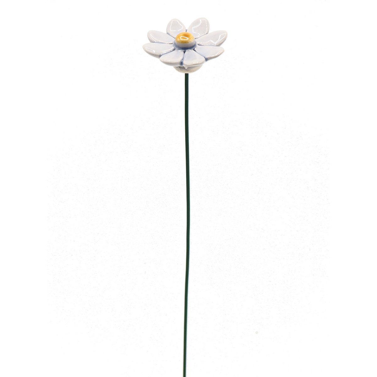 Daisy flower ceramic small light blue 3.5 cm