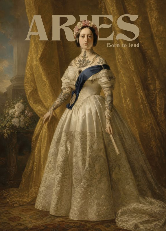 Aries - Postcard - Astro Queen Collection