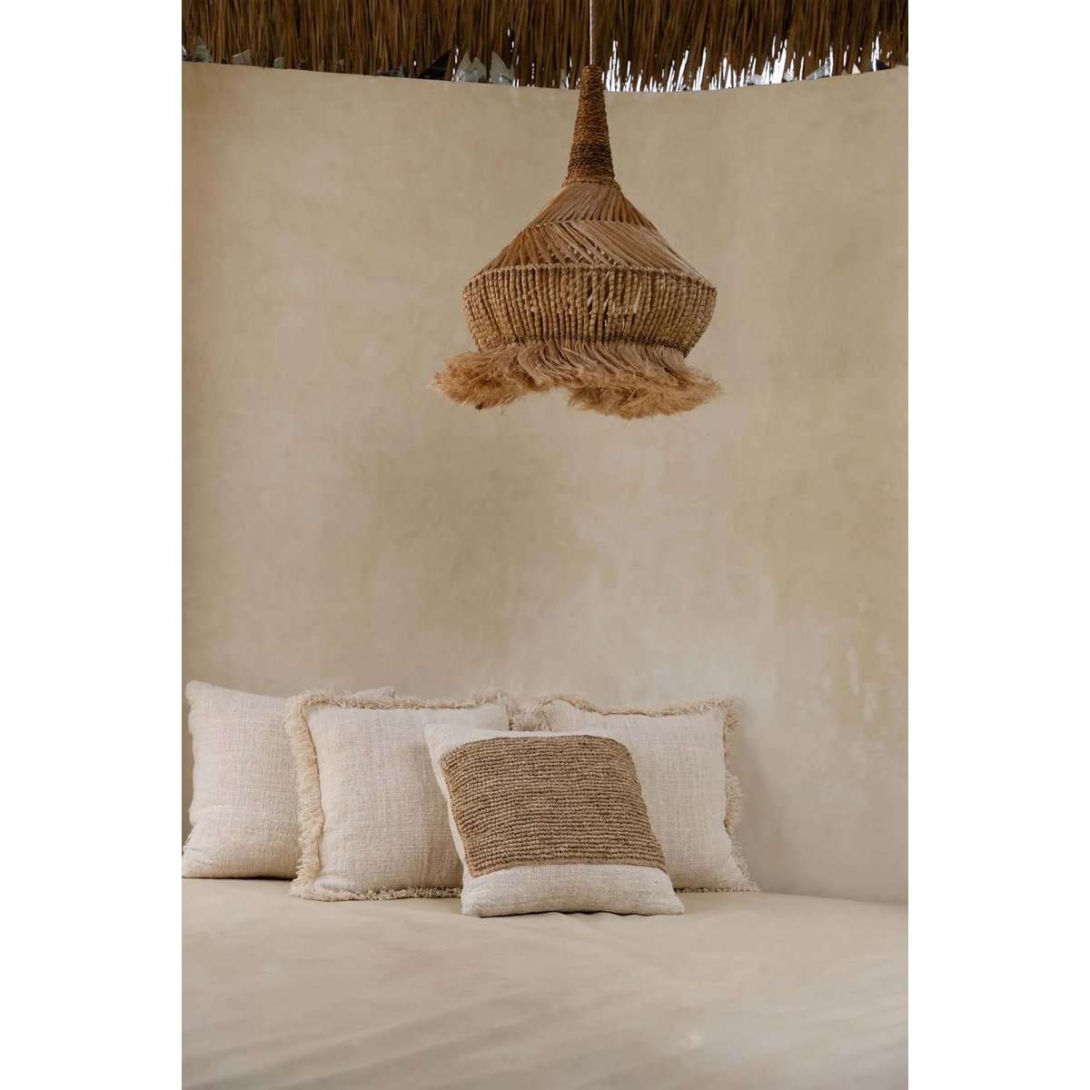 Raffia Stamp Pudebetræk - Naturlig