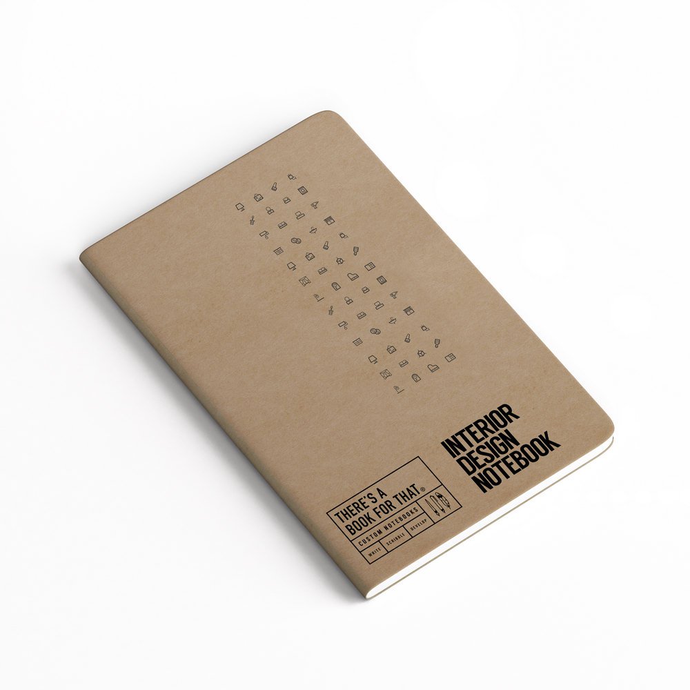 Cuaderno de papelería de diseño de interiores
