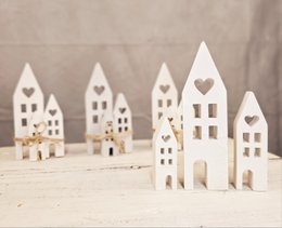 Sæt med 3 minihuse med hjerter