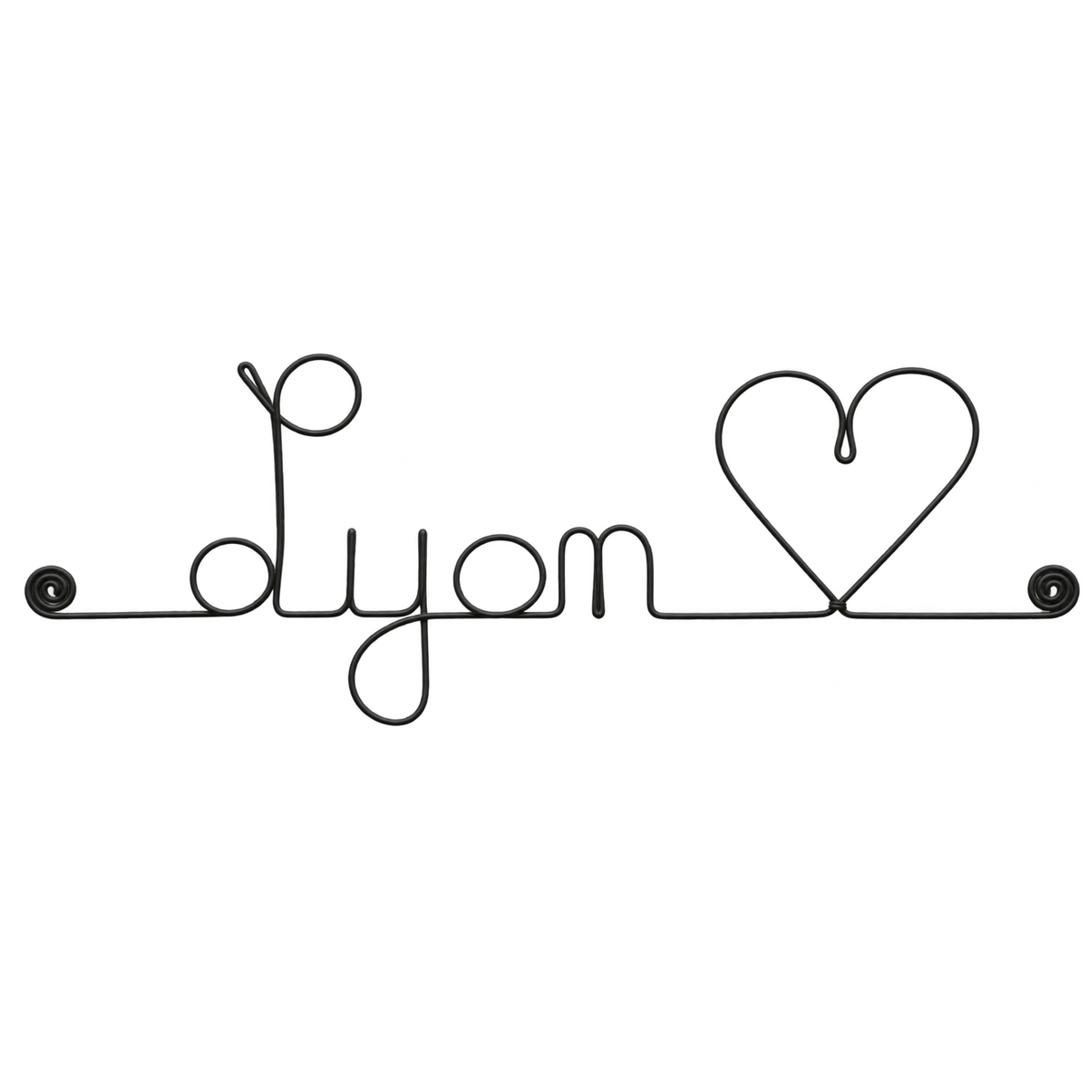 Décoration Murale en Fil de Fer - Ville - "Lyon" - à punaiser - Bijoux de Mur