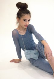 Bolso bandolera infantil - Luna - Mint Glitter