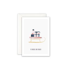 Greeting card · Be merry and bright