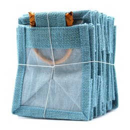 Raamcadeauzakje van puur jute en katoen - One Window Teal