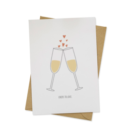 Cheers To Love - wenskaart