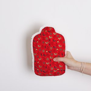 Hot water bottle Christmas red 0.8L
