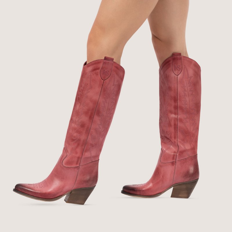 Nabiki Børstet Wild Rose Texan Støvler
