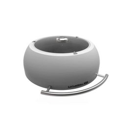 Large round stainless steel grill cover for Lotus grill XXL model, diameter 680mm. Durable and weather-resistant design to protect grill when not in use.