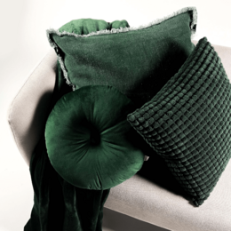 Dutch Decor BURTO - Cushion washed cotton 60x60 cm Mountain View - green