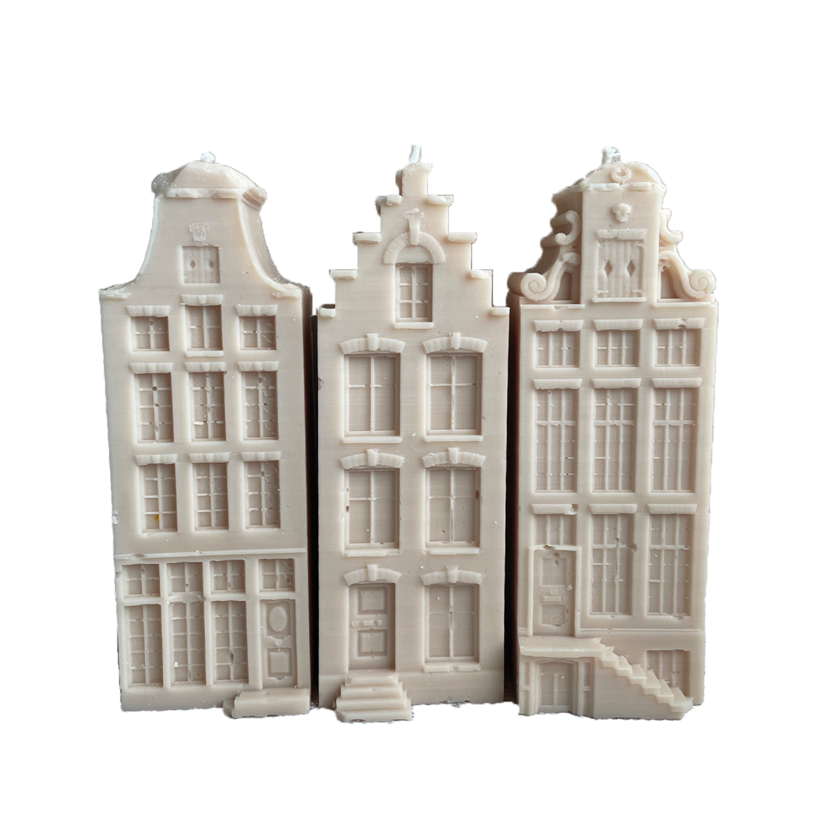Grachtenhaus Set Kerze | Kerze Amsterdam Skulptur | Silke-Amsterdam