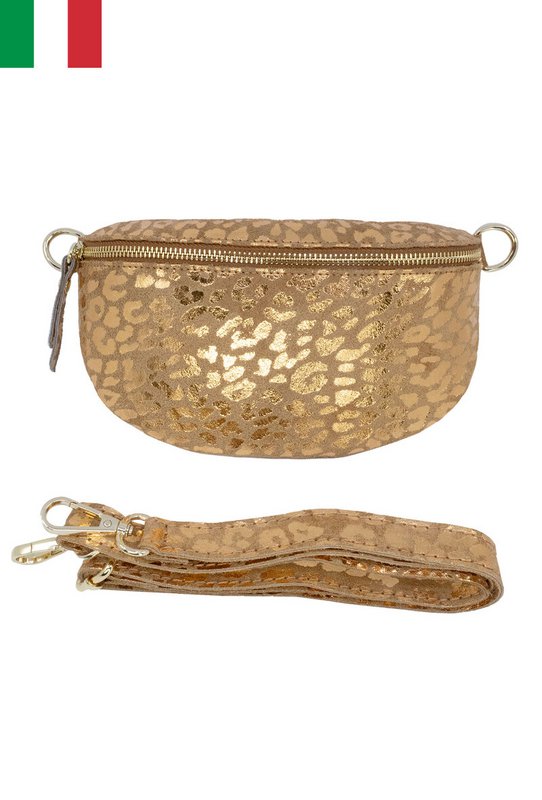 Riñonera piel serraje estampado leopardo Talla S IT2313LP