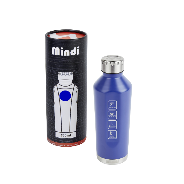 Thermosfles "William", 500ml, blauw, lasergravure, watersport
