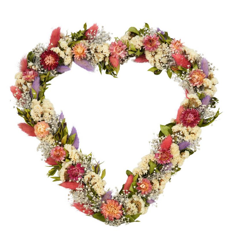 Dried Flower Wreath Heart - Wedding Bestseller