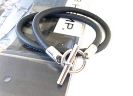 Armbånd læder hermes stil mørkeblå